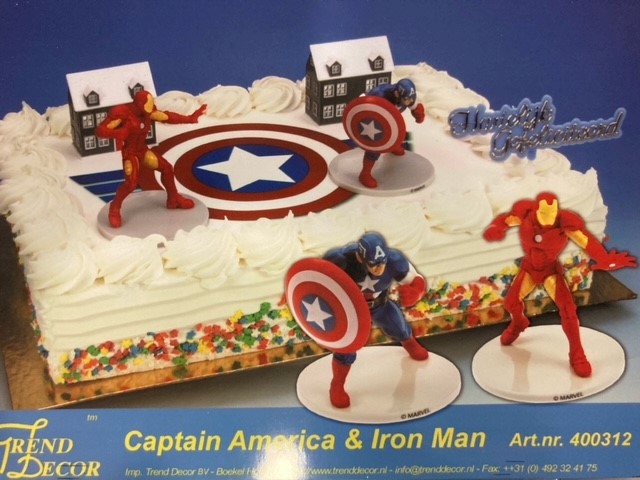 Captain America &amp;amp;amp; Iron Man themataart afbeelding